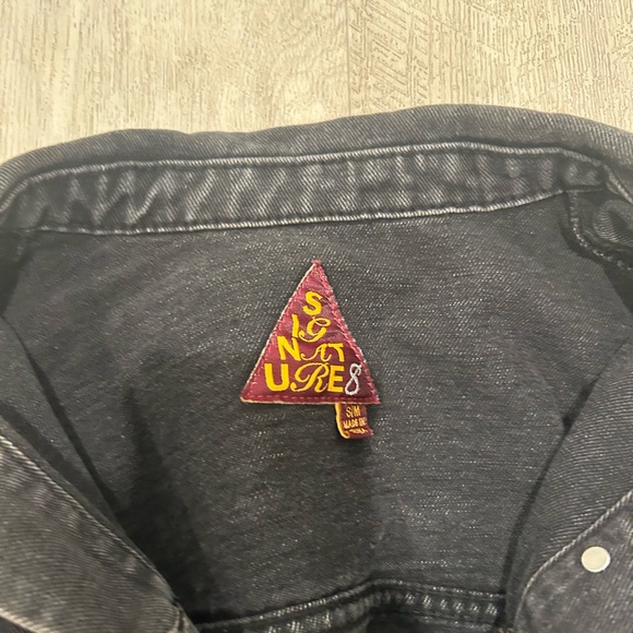 Cropped black jean jacket - Picture 3 of 4